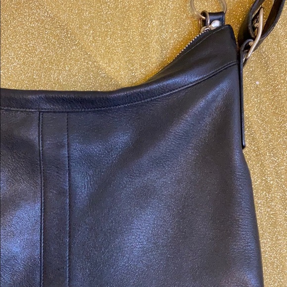 SOLDSOLDSOLD COACH satchel black w silver - Picture 4 of 4